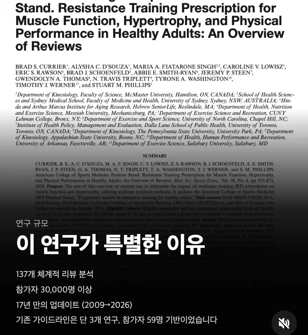 SPORTS SOS | 운동 관련 논문) 이 연구가 특별한 이유