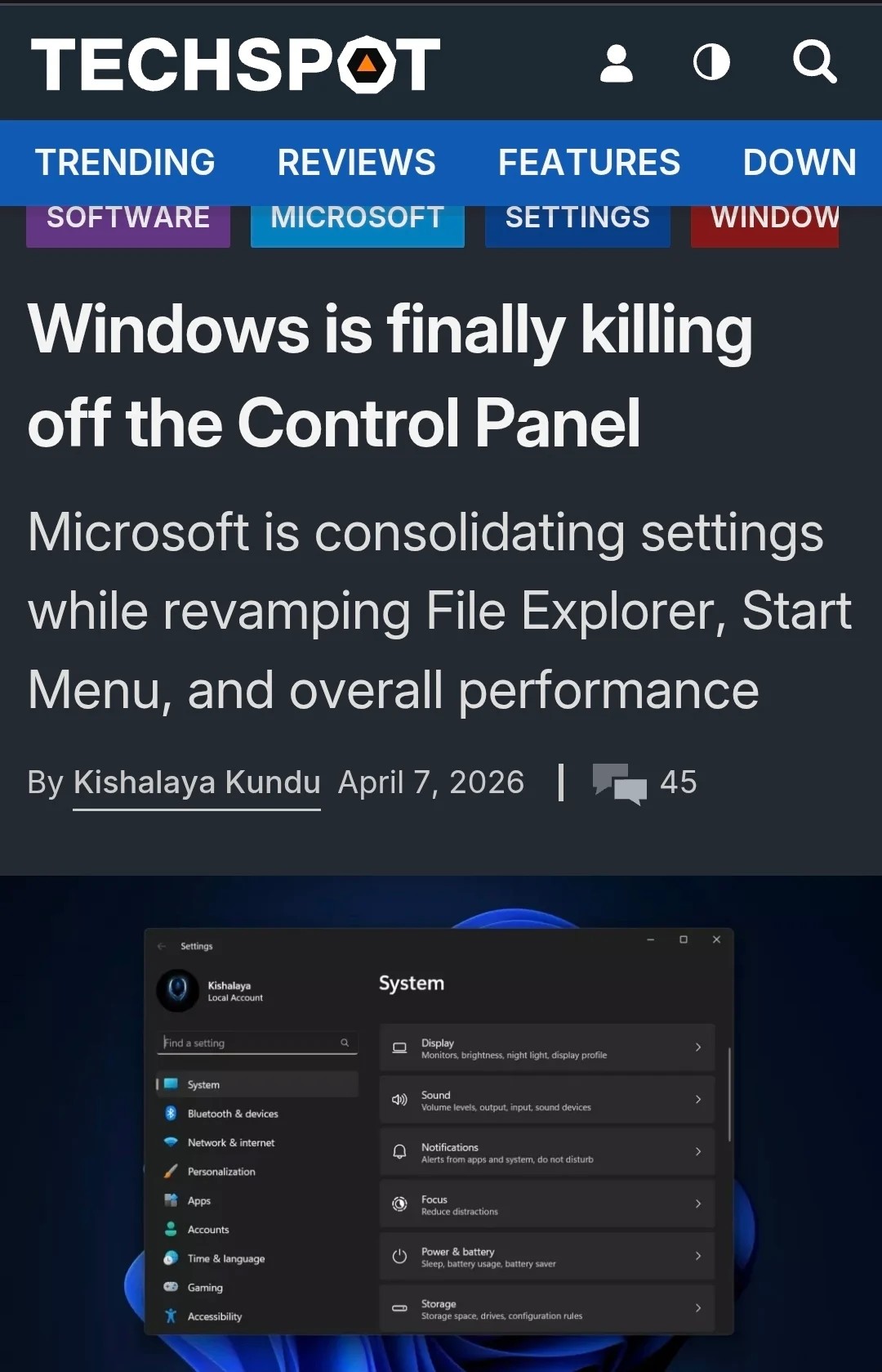 SPORTS SOS | 윈도우에서 제어판이 사라진다 (필독)