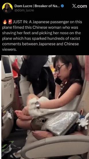 SPORTS SOS | 기내 일본 승객이 촬영한 중국 여자 (필독)