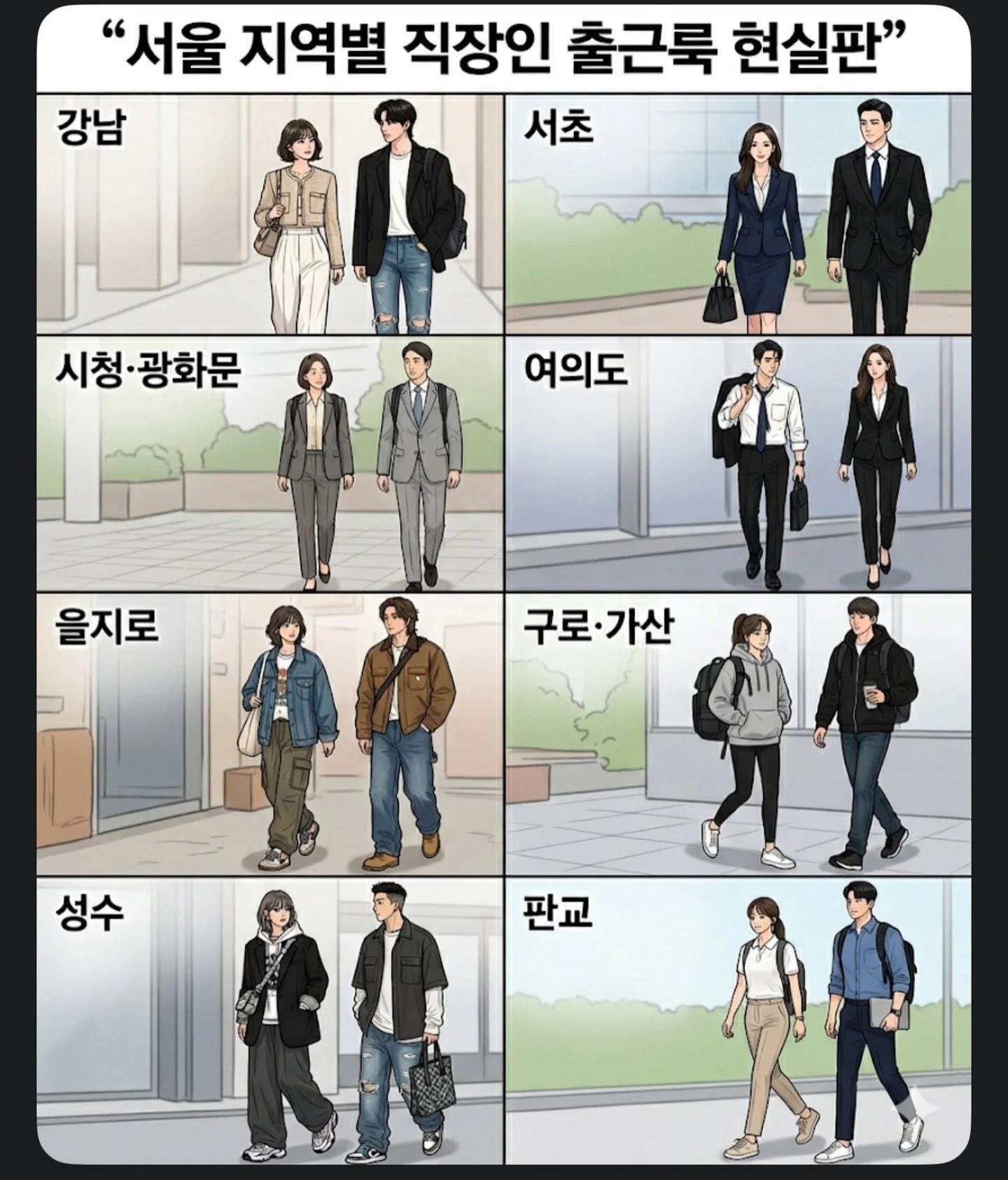 SPORTS SOS | 서울 지역별 직장인 출근룩 [속보]