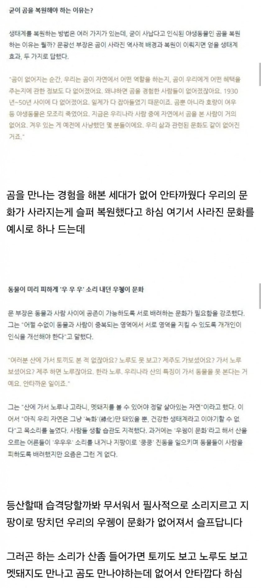 SPORTS SOS | 지리산에 반달곰을 풀어놓은 이유라는데... [속보]