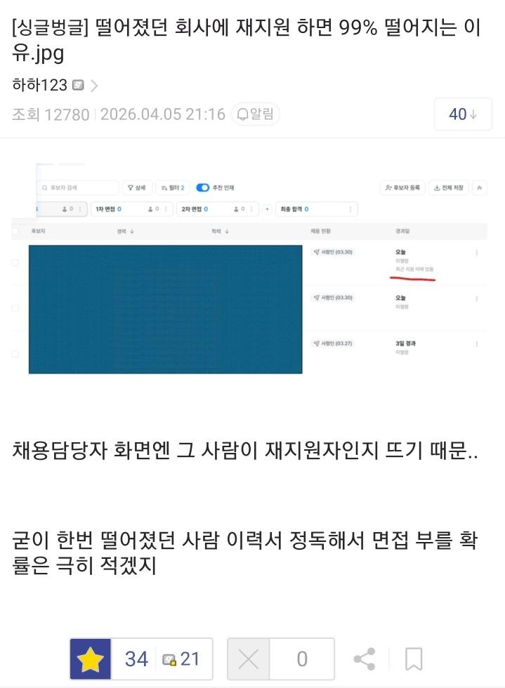 SPORTS SOS | 면접에서 떨어진 회사 재지원 하지 말아야 할 이유