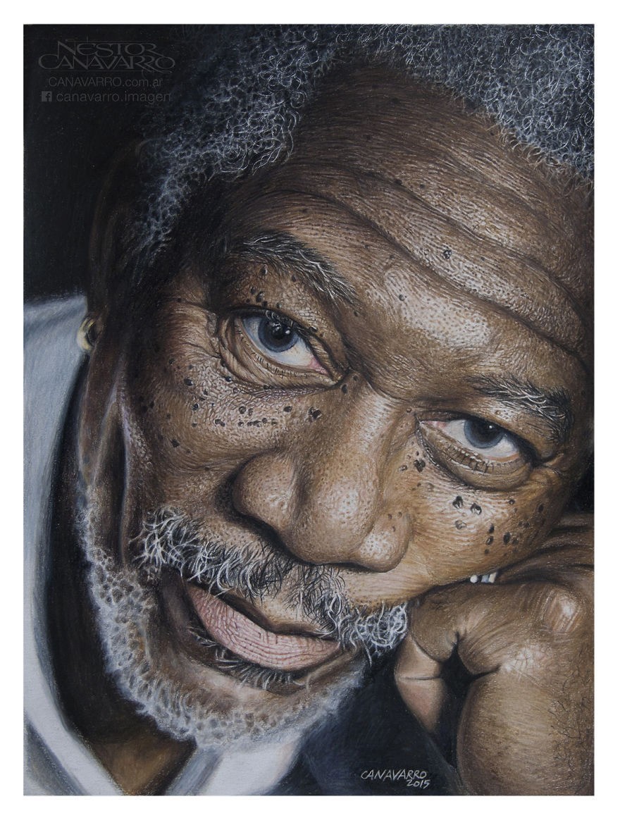 SPORTS SOS | 연필로 그린 모건 프리먼 초상화 정보